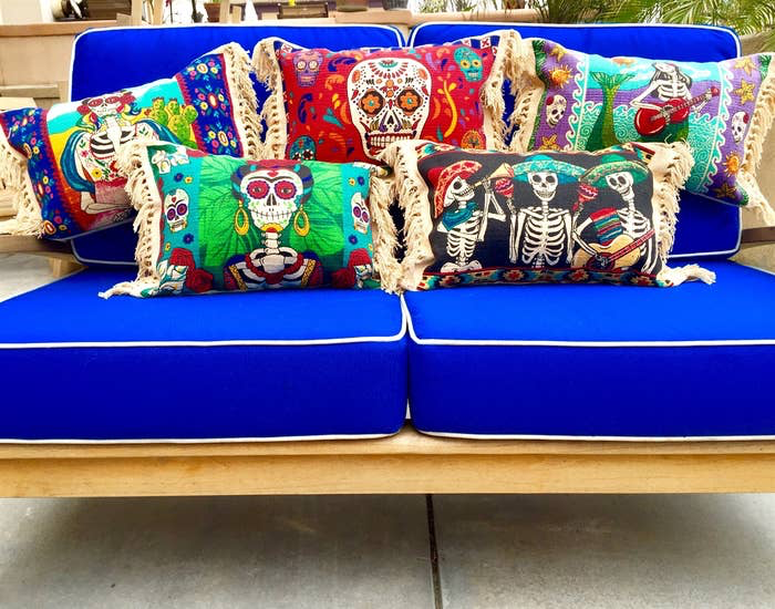 Day of the 2025 dead throw pillows