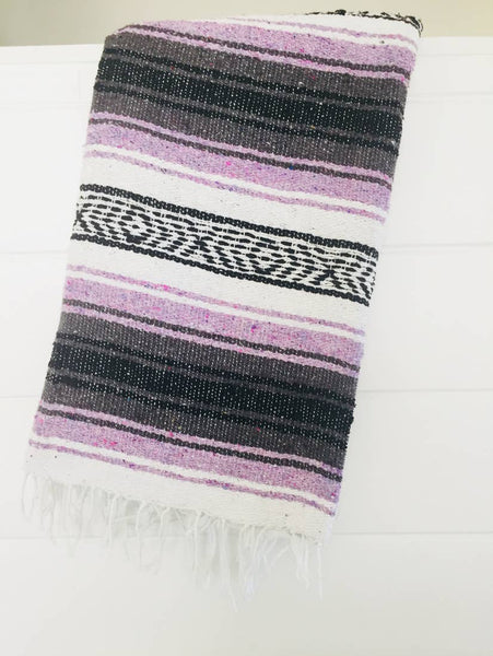 Lavender Beach Blanket l Mexican Blanket l Throw Blanket